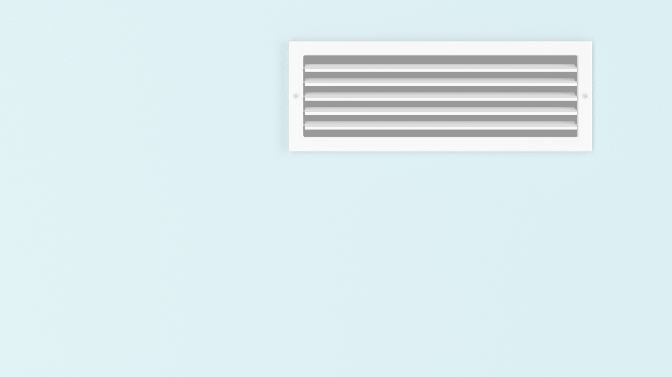 An AC supply register located on a blue wall alludes to the tips the experts from Dr Comfort Cooling and Plumbing will be providing about central air conditioning in Port Charlotte, Florida