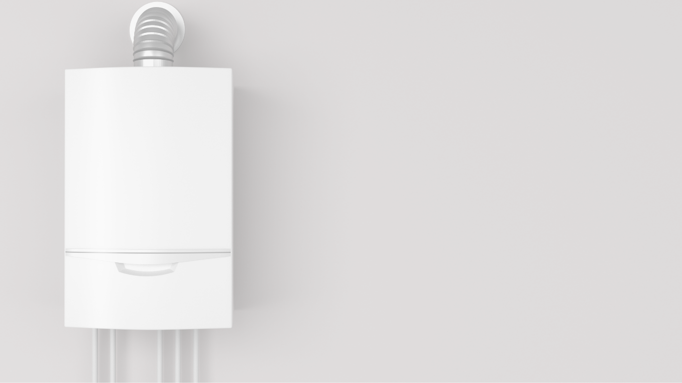 A white tankless water heater installation in Port Charlotte, Florida